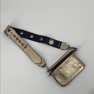 Sans Beast Gold and Black Shoulder Bag